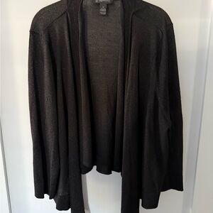 INC International Concepts Metallic Black Cardigan